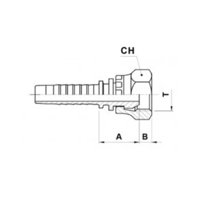Hydraulic fitting FEMALE STRAIGHT BSP 3/8 Inch-1/4 Inch HOSE