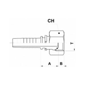 Hydraulic fitting FEMALE STRAIGHT BSP  1 1/2 Inch - 1 1/2 Inch HOSE