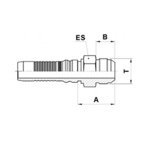 Hydraulic fitting MALE STRAIGHT JIC 3/4 Inch - 3/4 HOSE