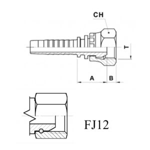 Hydraulic fitting FEMALE STRAIGHT JIC 1 Inch - 1 HOSE