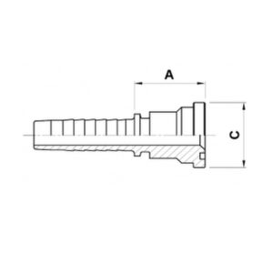 Hydraulic Fitting SAE 6000 CODE 62 FLANGE 3/4 - 5/8 Inch Hose