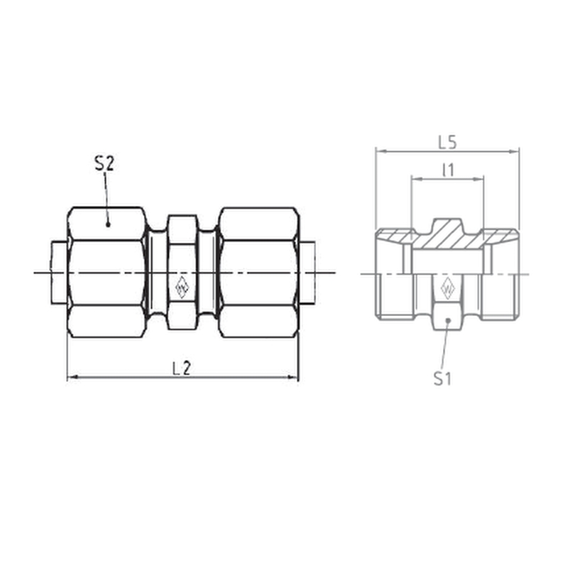 G06S P-GV 6 S -STRAIGHT COUPLING - Image 2