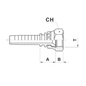 Hydraulic Fitting JIC FEMALE 1/4 Inch - 1/4 Inch Hose