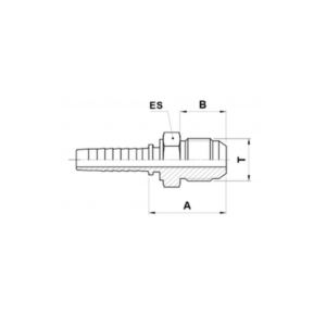 Hydraulic Fitting JIC MALE STRAIGHT 1/4 -1/4 Inch Hose