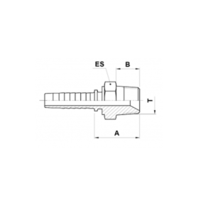 Hydraulic Fitting NPT MALE STRAIGHT 1/4 -1/4 Inch Hose