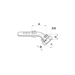 Hydraulic Fitting ORFS Elbow 45 deg. 5/8 Inch - 5/8 Inch