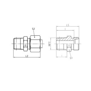 P-GEV 20S - 3/4 NPT -MALE STUD COUPLING