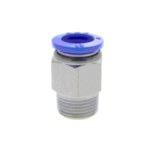 Straight connector 1/8 Inch - 12 mm (Black)