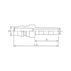 Pneumatic Quick coupling connector Male - hose 1/4 Inch