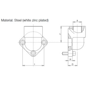 Pump Flange Coupling Diamond 3/8 Inch x 35 mm