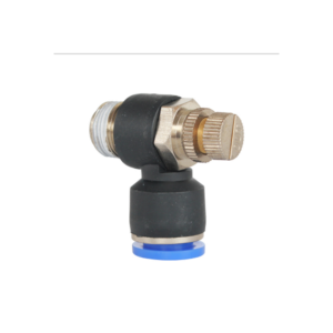 Pneumatic Elbow Flow regulator 1/8 Inch - 6 mm tube