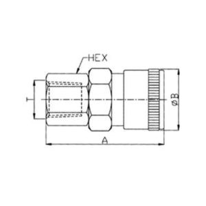 Pneumatic Quick coupling connector FEMALE - Pipe NPT 3/8 Inch