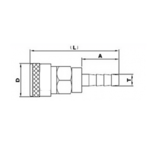 Pneumatic Quick coupling connector FEMALE - Hose 1/4 Inch