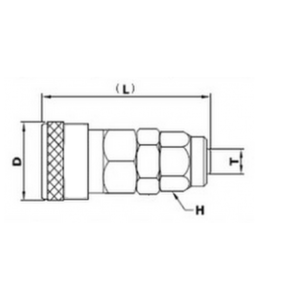 Pneumatic Quick coupling connector FEMALE - PU pipe 8 mm With Spring