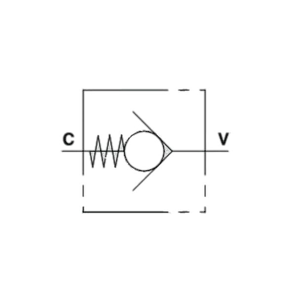 Inline Check valve VU 1/2 inch