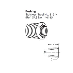 Hydraulic Reducing BUSH NTP Male 3/8 Inch - NPT Female 1/4 Inch
