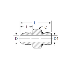 Hydraulic  adaptor JIC male 5/8 Inch- SAE male 5/8 Inch